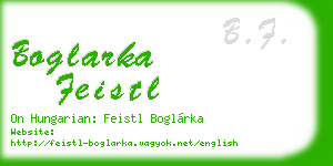 boglarka feistl business card